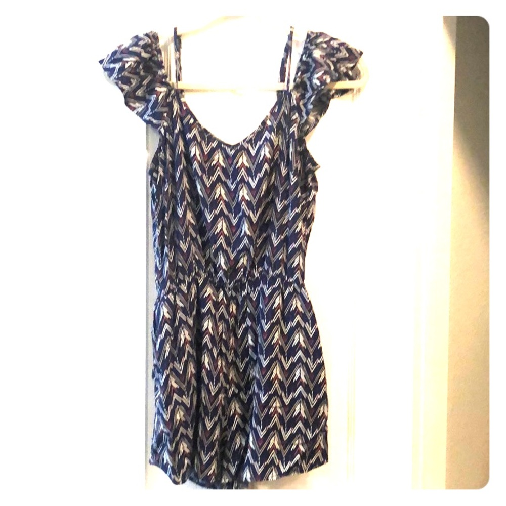 Blue printed Romper